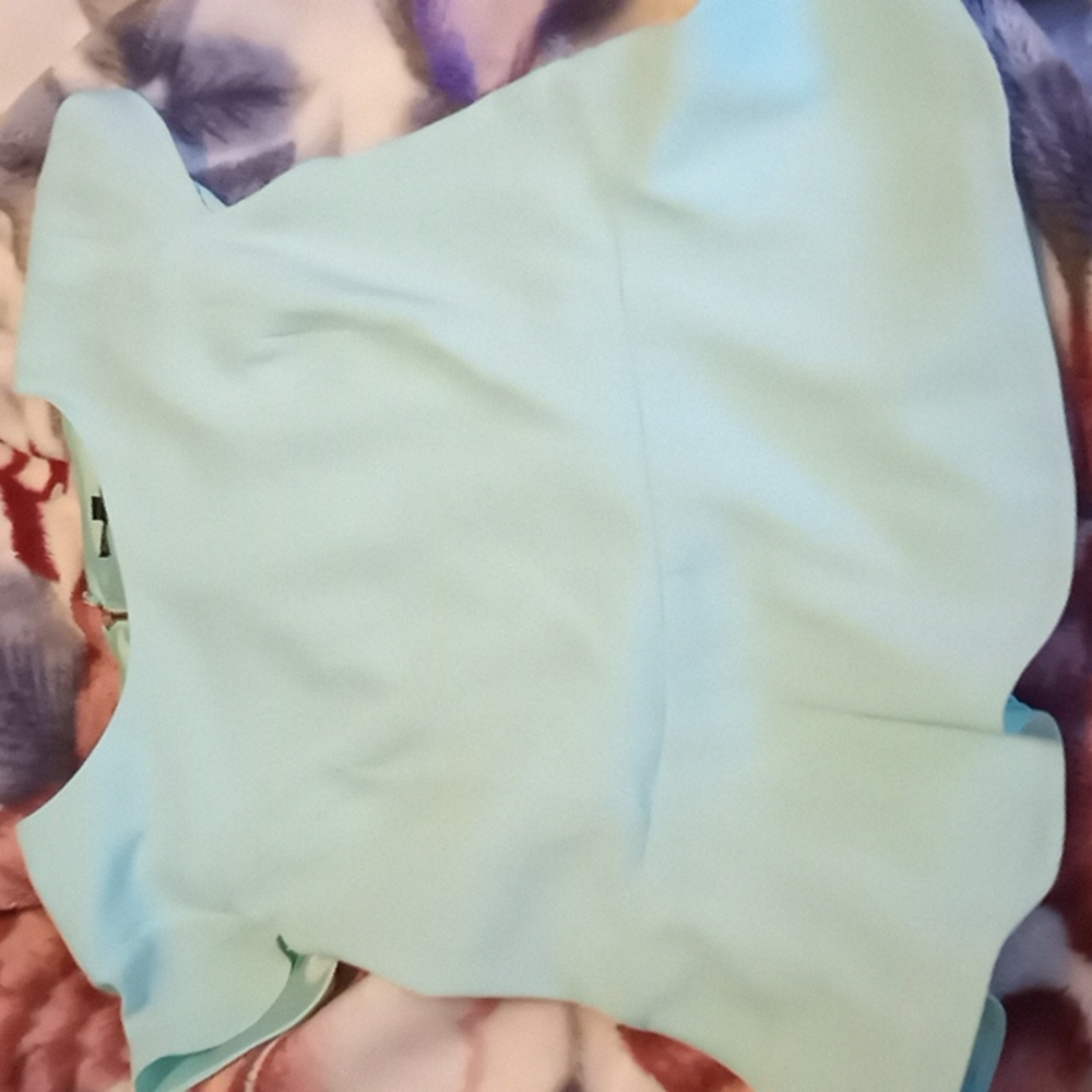 Mint Blue peplum top